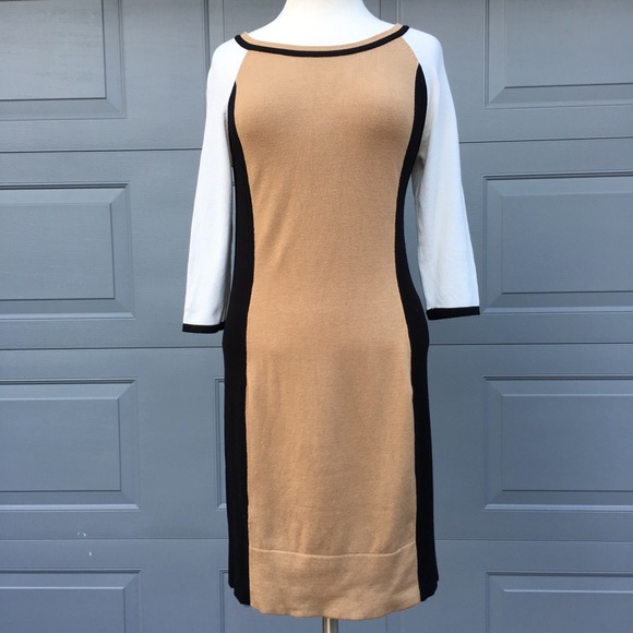 Laundry by Design color block 3/4 midi dress - Picture 2 of 6